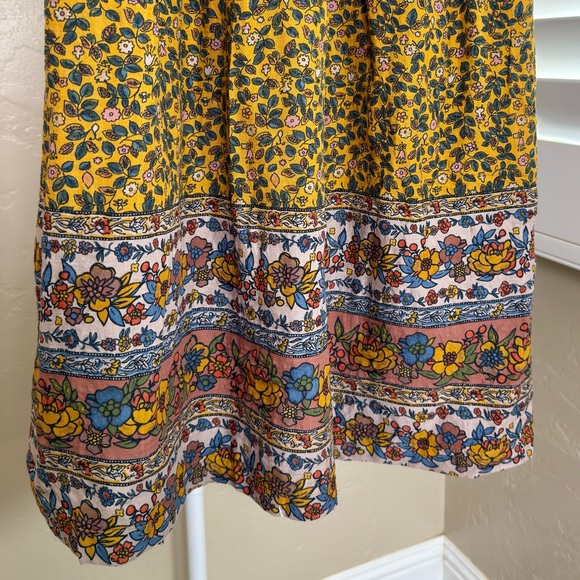 NATURAL LIFE Teal Floral Camille Boho Maxi Skirt Small NWT Spring Summer - Picture 4 of 8